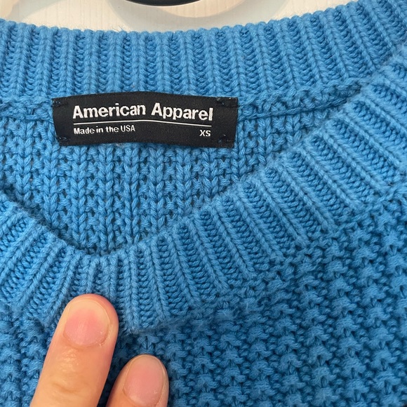 NWOT American Apparel Unisex Stripe Seed Stitch Pullover - Picture 2 of 5